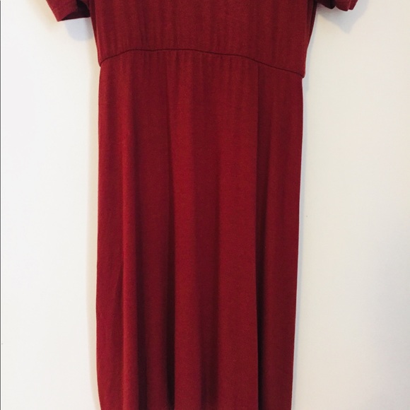 TAKE TOMORROW NWT Maroon Short Sleeve Dress - Picture 7 of 8